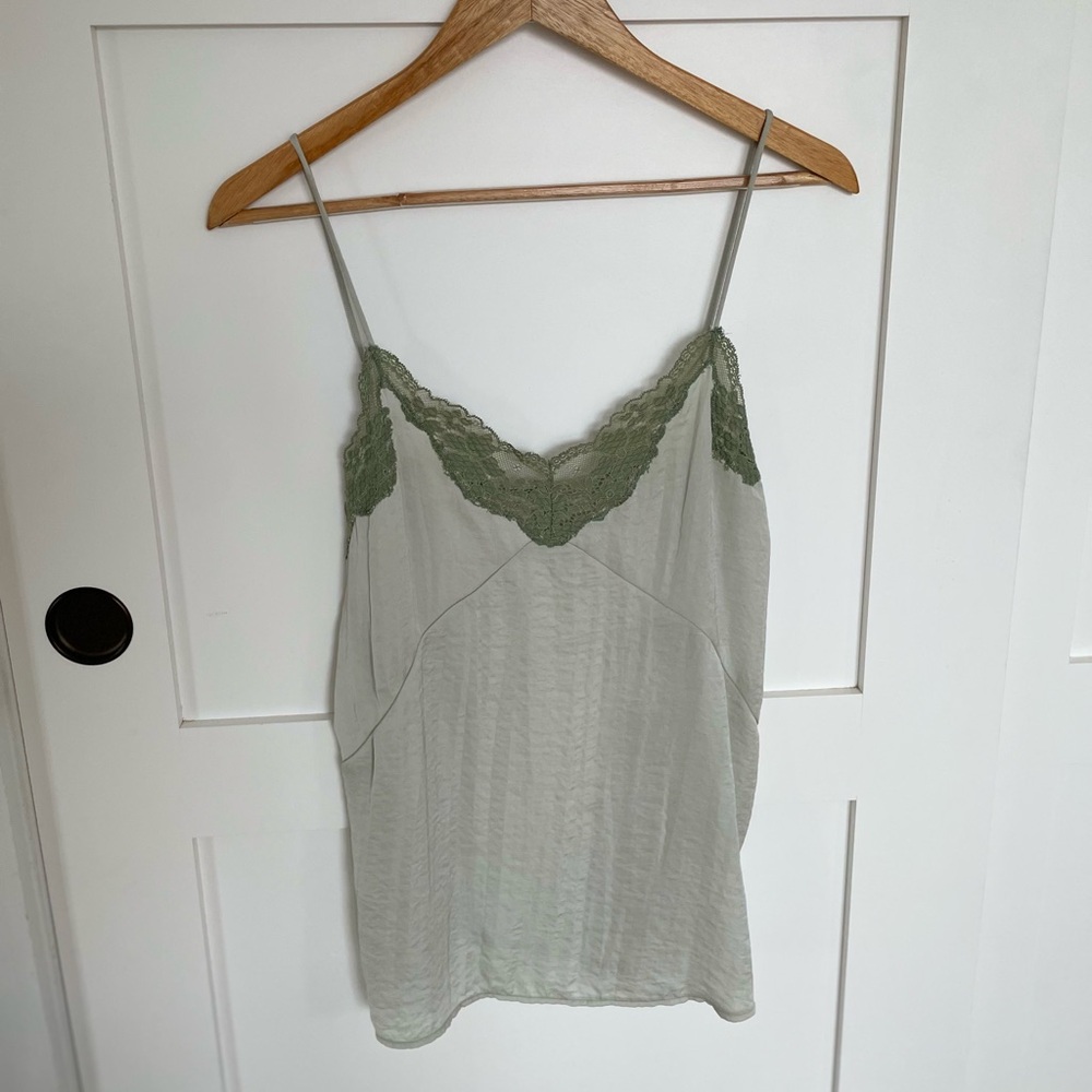 Zara Light Sage Lace-Trim Cami